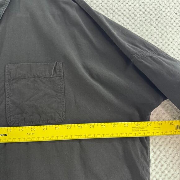 American Eagle Top Womens S Black Button Front Shirt Oversize Fit Long Sleeve - Picture 10 of 12